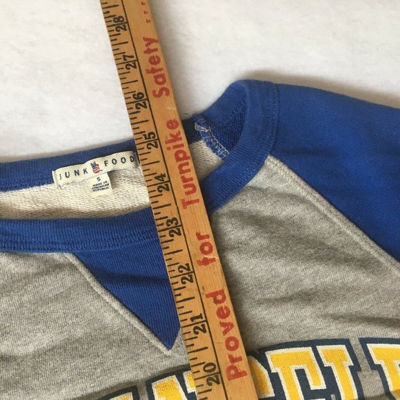 #73 Junk Food Los Angeles Rams Sweat Men's Small Gray Blue RARE vtg playoffs - Picture 4 of 9